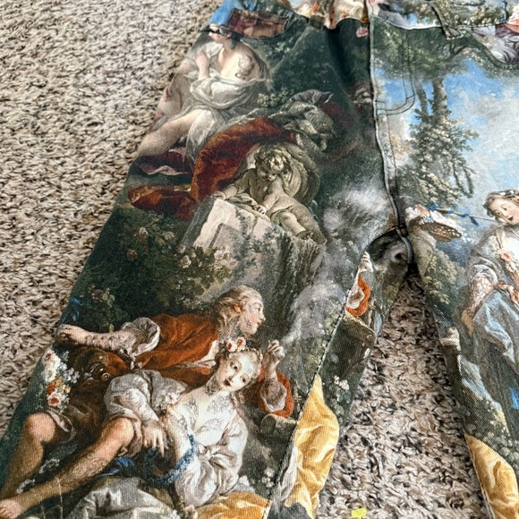 DOLLS KILL Current Mood DaVinci Inspired Skinny Pants Women’s Size Small - Picture 7 of 15